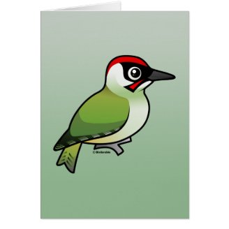 Green Woodpecker Greeting Card