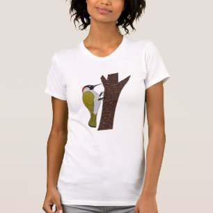 Green Woodpecker Illustration T-Shirt