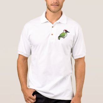 Green Woodpecker Men's Gildan Jersey Polo Shirt