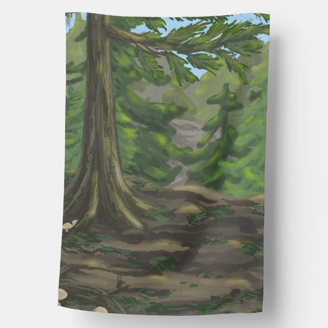 Green Woods House Flag (Front)