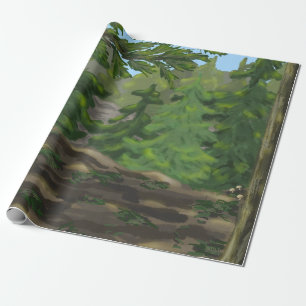 Green Woods Wrapping Paper