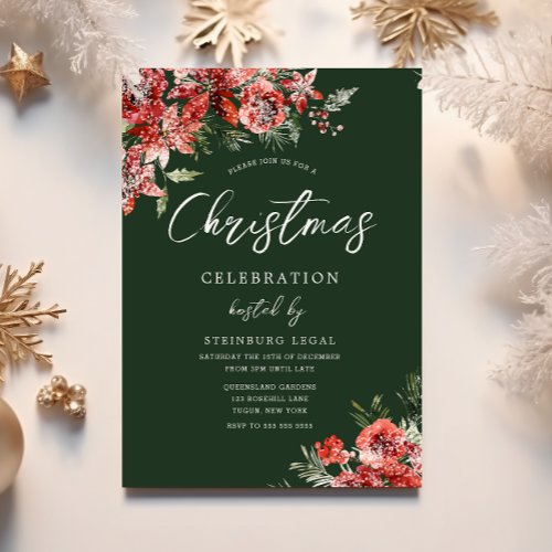 Green Work Corporate Office Christmas Party Invitation