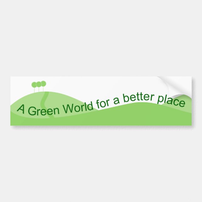 Green World Bumper Sticker (Front)