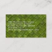 Green Woven Rattan Professional Business Cards (Back)