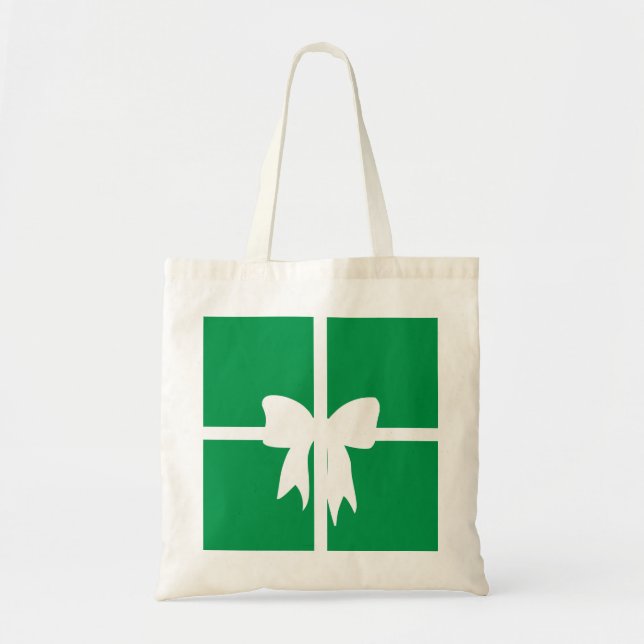 Green Wrapped Present Tote Bag (Front)