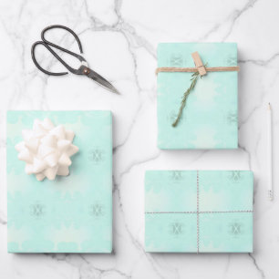 green wrapping paper sheets