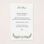 Green Wreath Funeral Mini Prayer Card (Back)