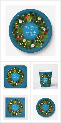 Green Wreath on Blue Christmas 20xx 