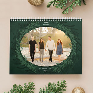 Green Wreath Photo Christmas Gift Calendar