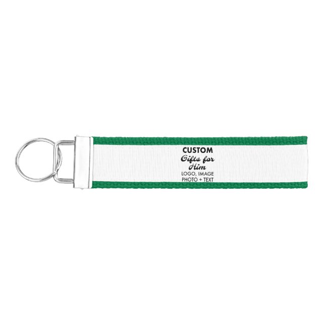 Green Wristband Keychain Custom Gifts for Him (Keys on Left)