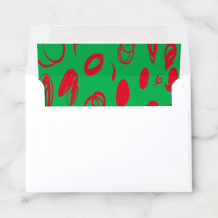 Green x-mas design Envelope Liner