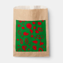 Green X-mas Favor Bags
