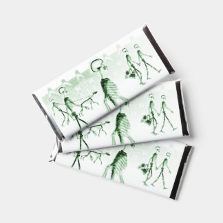 Green X-Ray Skull Town Square Hershey Bar Favors
