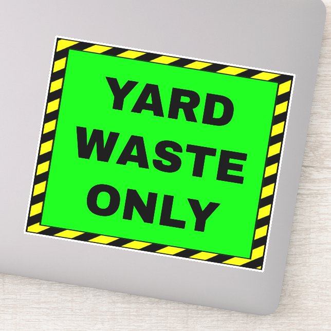 Green Yard Waste Sticker (Detail)