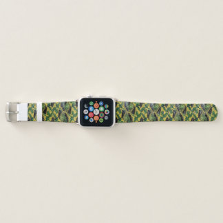 Green Yellow Alligator Crocodile Dragon Leather Apple Watch Band