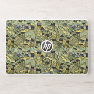 Green Yellow Alligator Crocodile Dragon Leather HP Laptop Skin