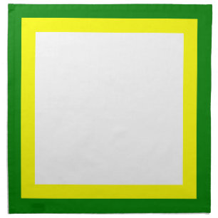 Green Yellow and White Napkins