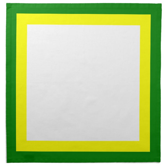 Green Yellow and White Napkins (Front)