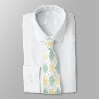 Green & Yellow Argyle Necktie