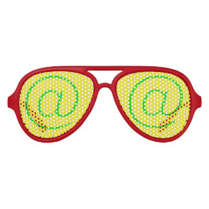 @ Green Yellow Aviator Party Shades, Red Sunglass Sunglasses