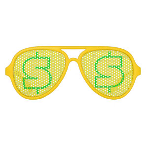 $ Green Yellow Aviator Party Shades, Sunglass Sunglasses