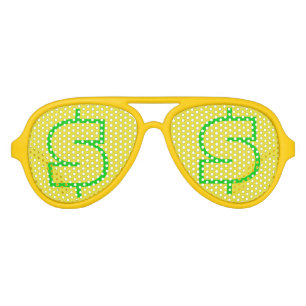 $ Green Yellow Aviator Party Shades, Sunglass Sunglasses
