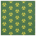 Green &amp; Yellow Biohazard Symbol Fabric