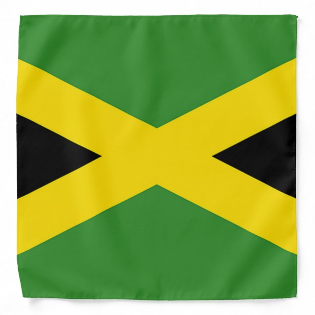 Green Yellow Black Jamaican Flag Bandana (Front)