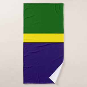 Green Yellow Blue Color Block Style Design Bath Towel
