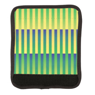 Green Yellow Blue Striped Pattern Luggage Handle Wrap