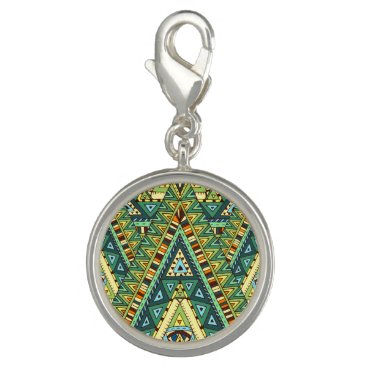 Green yellow boho ethnic pattern photo charm Green yellow boho ethnic pattern photo charm