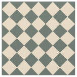 Green Yellow Checker Diamond Pattern Fabric