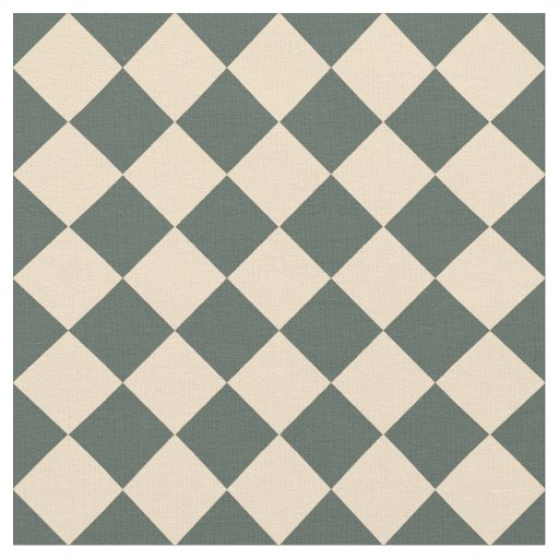 Green Yellow Checker Diamond Pattern Fabric