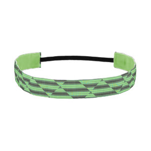 Green & Yellow Checkered Tubes by Kenneth Yoncich Athletic Headband