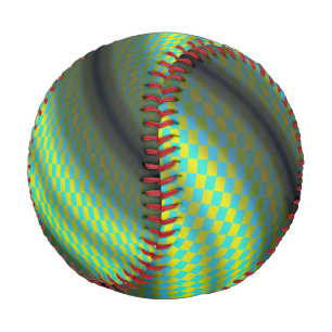 Green & Yellow Checkered Tubes by Kenneth Yoncich Baseball