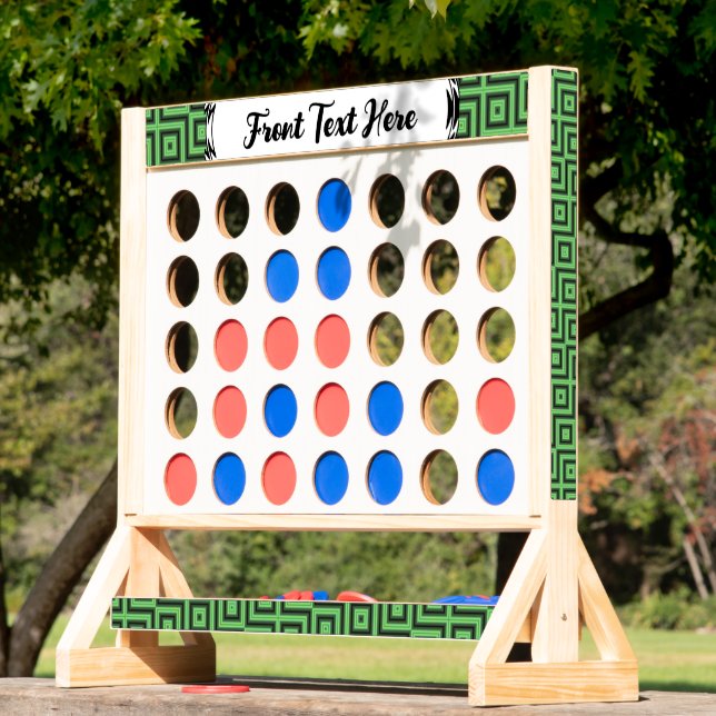 Green & Yellow Checkered Tubes by Kenneth Yoncich Fast Four (Lawn)