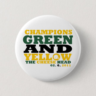 Green & Yellow (Cheese head) Button