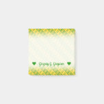 [ Thumbnail: Green & Yellow Dollar Signs ($) Striped Pattern Po Notes ]
