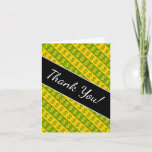 [ Thumbnail: Green & Yellow Dollar Signs ($) Striped Pattern Card ]