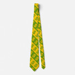 [ Thumbnail: Green & Yellow Dollar Signs Striped Pattern Tie ]