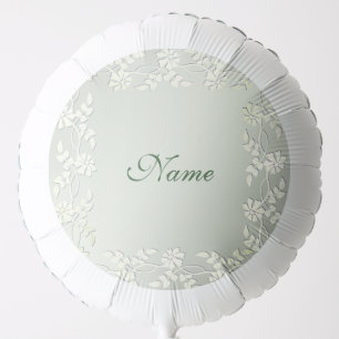 Green Yellow Floral Balloon