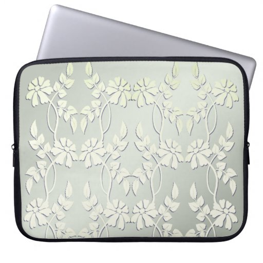 Green Yellow Floral Laptop Sleeve