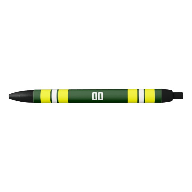 Green & Yellow Football Team Personalized Pen (Front)