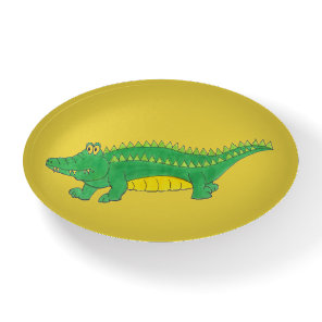 Green Yellow Gator Alligator Crocodile Croc Paperweight