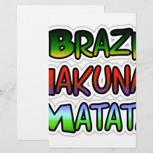 Green Yellow Golden Brazil Hakuna Matata Art Print (Front/Back)