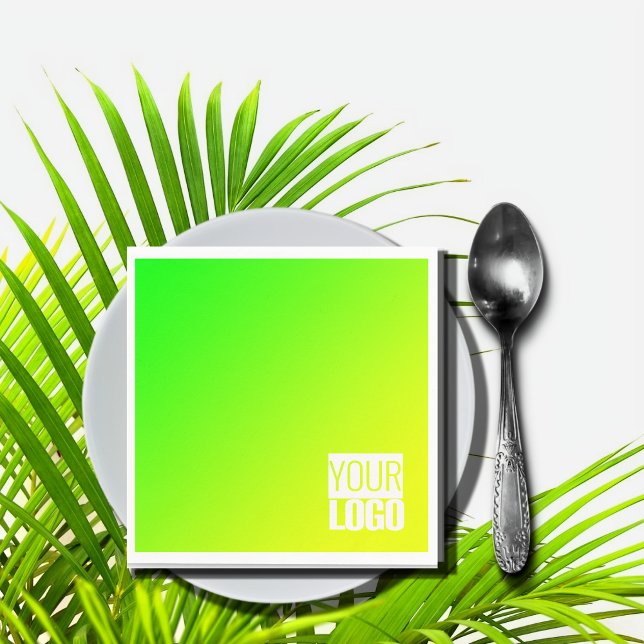 green yellow gradient  add logo napkins (Creator Uploaded)