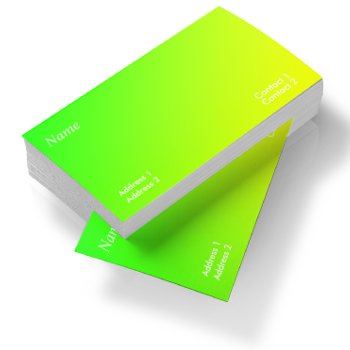 Green Yellow Gradient Business Card by almawad at Zazzle