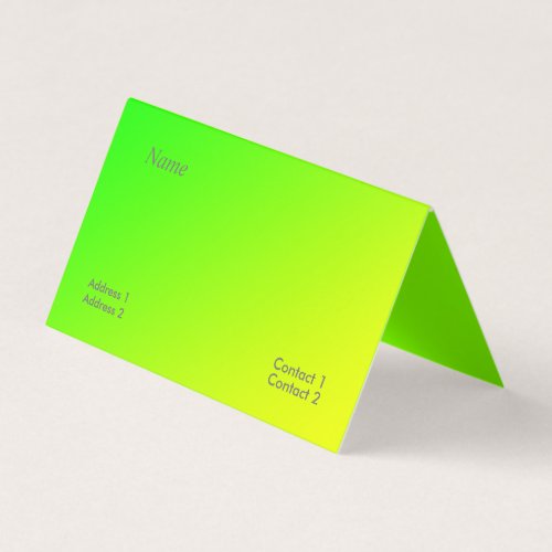 green yellow gradient business card