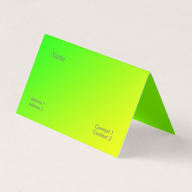 green yellow gradient business card (Front)