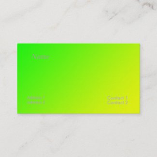 green yellow gradient business card